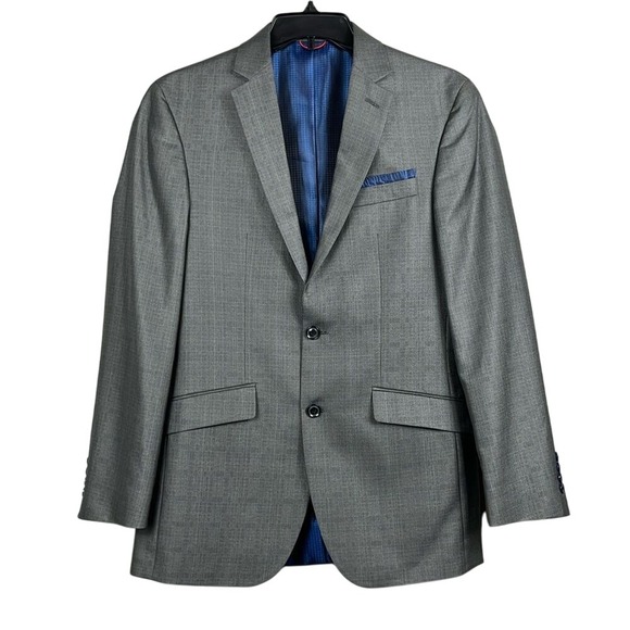 Billy London Other - Billy London UK Mens 2 Button Blazer Size 38L Gray Polyester Rayon